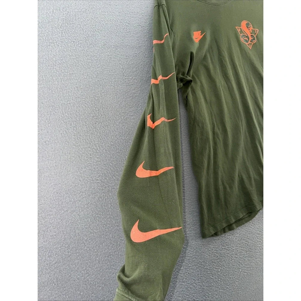 Nike AM Shirt Mens Sz S Green Long Sleeves Crew Cobra Non Ducor